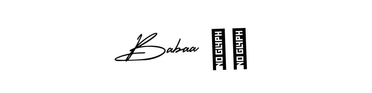 You should practise on your own different ways (AmerikaSignatureDemo-Regular) to write your name (Babaa ❤️) in signature. don't let someone else do it for you. Babaa ❤️ signature style 3 images and pictures png