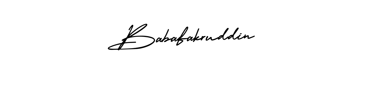 Design your own signature with our free online signature maker. With this signature software, you can create a handwritten (AmerikaSignatureDemo-Regular) signature for name Babafakruddin. Babafakruddin signature style 3 images and pictures png