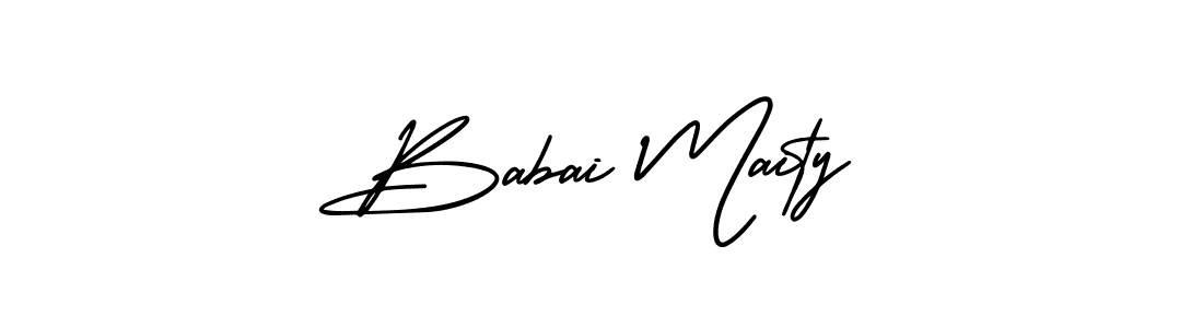 Make a beautiful signature design for name Babai Maity. With this signature (AmerikaSignatureDemo-Regular) style, you can create a handwritten signature for free. Babai Maity signature style 3 images and pictures png