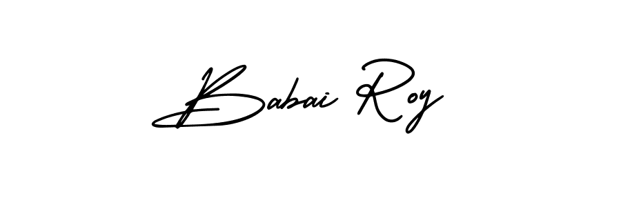 This is the best signature style for the Babai Roy name. Also you like these signature font (AmerikaSignatureDemo-Regular). Mix name signature. Babai Roy signature style 3 images and pictures png