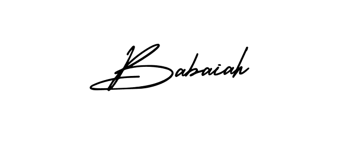Babaiah stylish signature style. Best Handwritten Sign (AmerikaSignatureDemo-Regular) for my name. Handwritten Signature Collection Ideas for my name Babaiah. Babaiah signature style 3 images and pictures png