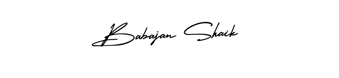 How to make Babajan Shaik signature? AmerikaSignatureDemo-Regular is a professional autograph style. Create handwritten signature for Babajan Shaik name. Babajan Shaik signature style 3 images and pictures png