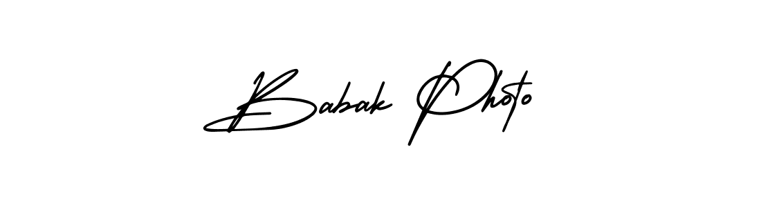 How to Draw Babak Photo signature style? AmerikaSignatureDemo-Regular is a latest design signature styles for name Babak Photo. Babak Photo signature style 3 images and pictures png