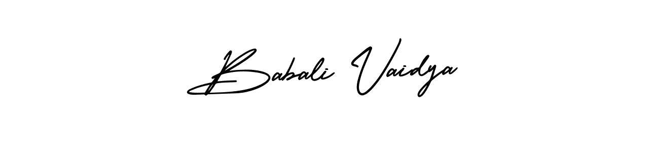 Design your own signature with our free online signature maker. With this signature software, you can create a handwritten (AmerikaSignatureDemo-Regular) signature for name Babali Vaidya. Babali Vaidya signature style 3 images and pictures png
