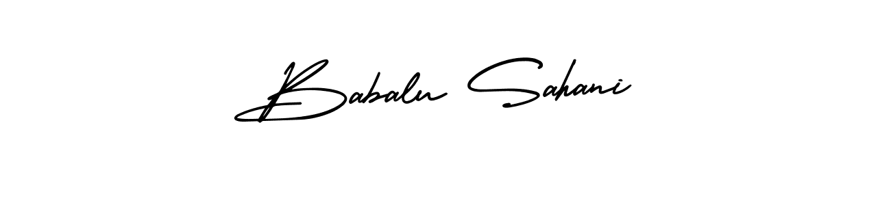 Use a signature maker to create a handwritten signature online. With this signature software, you can design (AmerikaSignatureDemo-Regular) your own signature for name Babalu Sahani. Babalu Sahani signature style 3 images and pictures png