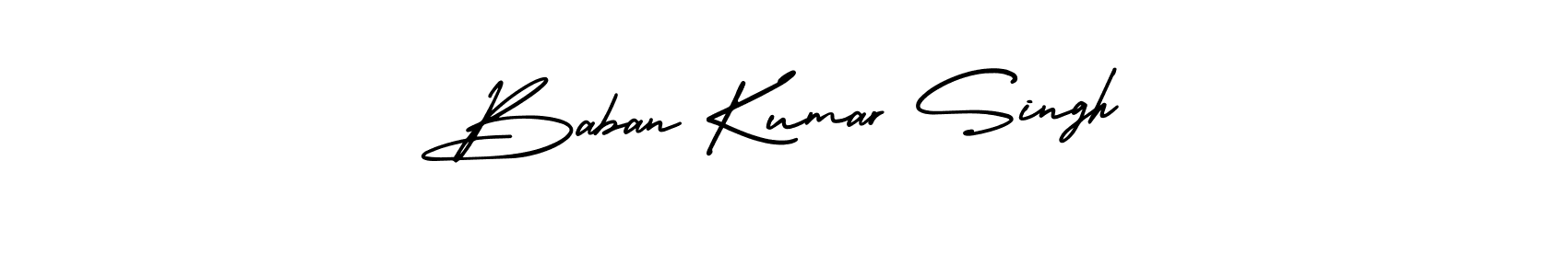 How to make Baban Kumar Singh name signature. Use AmerikaSignatureDemo-Regular style for creating short signs online. This is the latest handwritten sign. Baban Kumar Singh signature style 3 images and pictures png