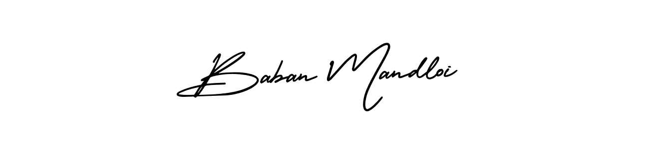 How to make Baban Mandloi name signature. Use AmerikaSignatureDemo-Regular style for creating short signs online. This is the latest handwritten sign. Baban Mandloi signature style 3 images and pictures png