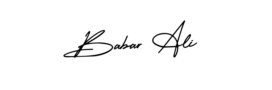 You should practise on your own different ways (AmerikaSignatureDemo-Regular) to write your name (Babar Ali) in signature. don't let someone else do it for you. Babar Ali signature style 3 images and pictures png