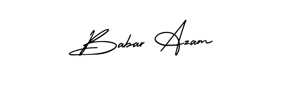 The best way (AmerikaSignatureDemo-Regular) to make a short signature is to pick only two or three words in your name. The name Babar Azam include a total of six letters. For converting this name. Babar Azam signature style 3 images and pictures png