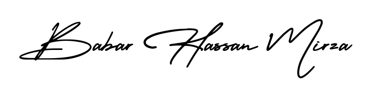Achieve flawless digital penmanship with Babar Hassan Mirza name in AmerikaSignatureDemo-Regular font. The perfect tool for creating online signatures. Babar Hassan Mirza signature style 3 images and pictures png