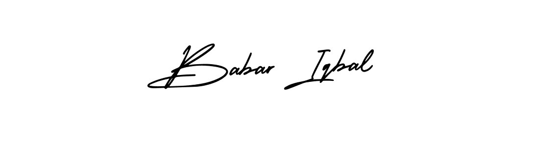 Similarly AmerikaSignatureDemo-Regular is the best handwritten signature design. Signature creator online .You can use it as an online autograph creator for name Babar Iqbal. Babar Iqbal signature style 3 images and pictures png