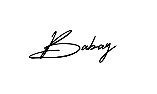 Design your own signature with our free online signature maker. With this signature software, you can create a handwritten (AmerikaSignatureDemo-Regular) signature for name Babay. Babay signature style 3 images and pictures png