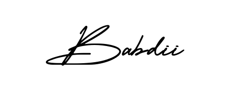 You can use this online signature creator to create a handwritten signature for the name Babdii. This is the best online autograph maker. Babdii signature style 3 images and pictures png