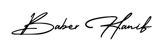 Build your personal autograph collection for name Baber Hanif with AmerikaSignatureDemo-Regular design. Browse, select, and save your favorites. Baber Hanif signature style 3 images and pictures png