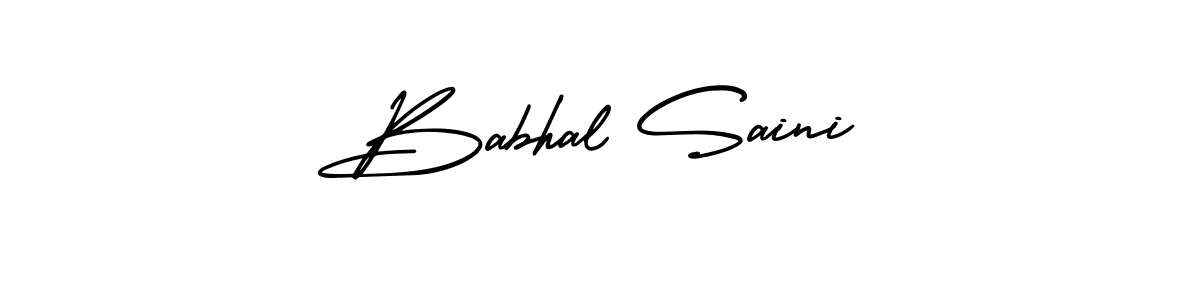 The best way (AmerikaSignatureDemo-Regular) to make a short signature is to pick only two or three words in your name. The name Babhal Saini include a total of six letters. For converting this name. Babhal Saini signature style 3 images and pictures png