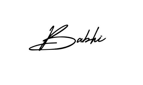Make a beautiful signature design for name Babhi. With this signature (AmerikaSignatureDemo-Regular) style, you can create a handwritten signature for free. Babhi signature style 3 images and pictures png