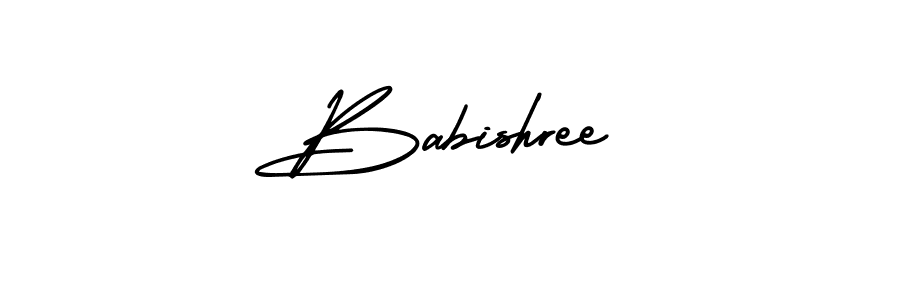 Make a beautiful signature design for name Babishree. With this signature (AmerikaSignatureDemo-Regular) style, you can create a handwritten signature for free. Babishree signature style 3 images and pictures png