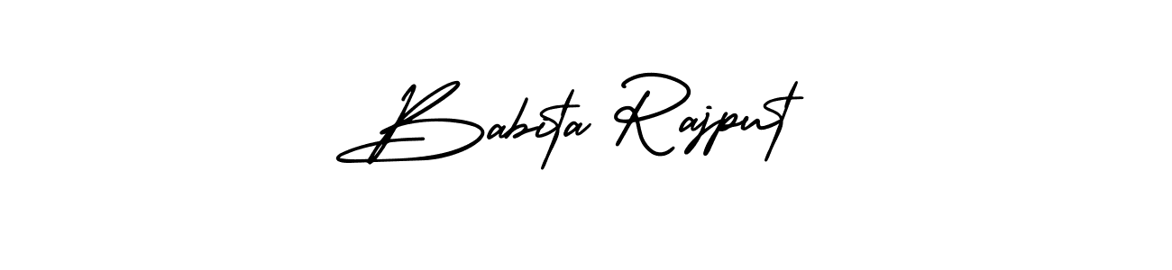 This is the best signature style for the Babita Rajput name. Also you like these signature font (AmerikaSignatureDemo-Regular). Mix name signature. Babita Rajput signature style 3 images and pictures png