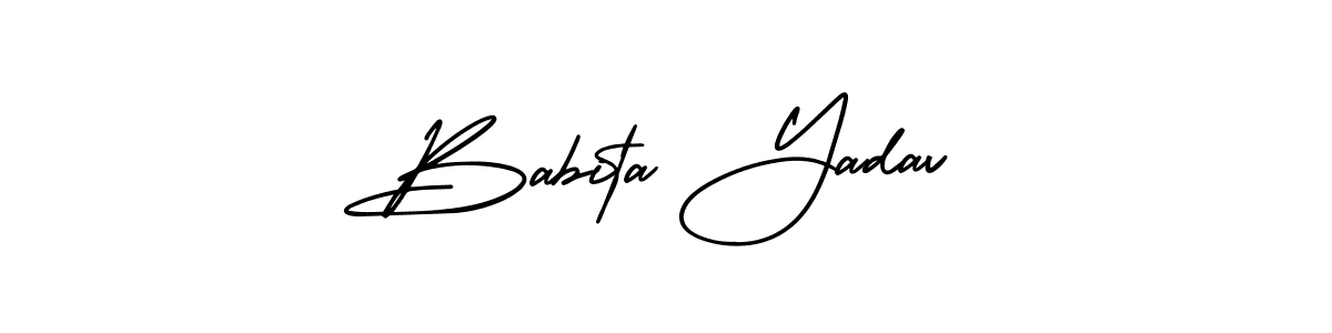 AmerikaSignatureDemo-Regular is a professional signature style that is perfect for those who want to add a touch of class to their signature. It is also a great choice for those who want to make their signature more unique. Get Babita Yadav name to fancy signature for free. Babita Yadav signature style 3 images and pictures png