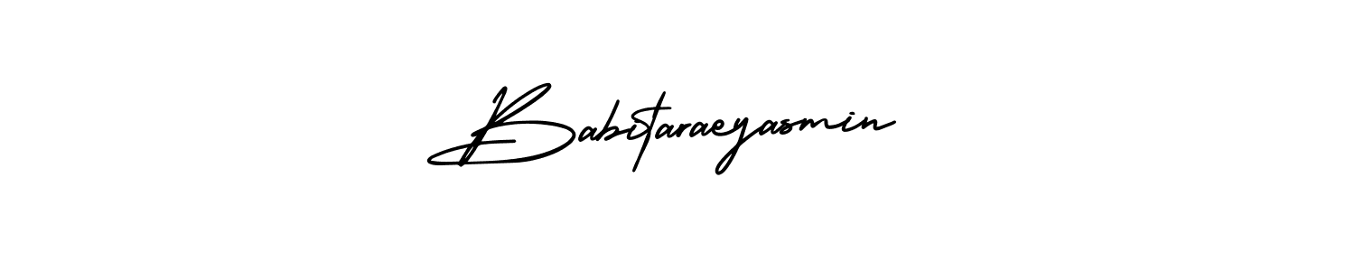 Similarly AmerikaSignatureDemo-Regular is the best handwritten signature design. Signature creator online .You can use it as an online autograph creator for name Babitaraeyasmin. Babitaraeyasmin signature style 3 images and pictures png