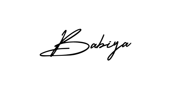 Design your own signature with our free online signature maker. With this signature software, you can create a handwritten (AmerikaSignatureDemo-Regular) signature for name Babiya. Babiya signature style 3 images and pictures png