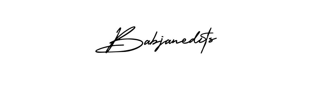 Babjanedits stylish signature style. Best Handwritten Sign (AmerikaSignatureDemo-Regular) for my name. Handwritten Signature Collection Ideas for my name Babjanedits. Babjanedits signature style 3 images and pictures png