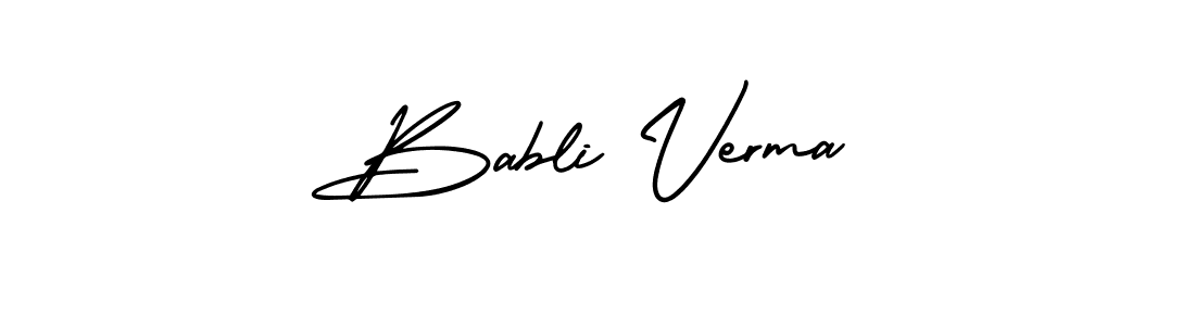 Similarly AmerikaSignatureDemo-Regular is the best handwritten signature design. Signature creator online .You can use it as an online autograph creator for name Babli Verma. Babli Verma signature style 3 images and pictures png