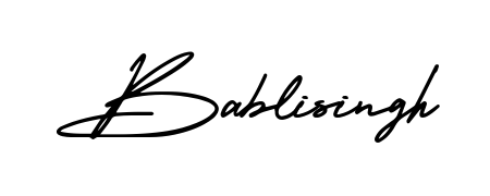 Create a personalized artistic stamp with Bablisingh in AmerikaSignatureDemo-Regular font. Perfect for visual artists, designers, and influencers. Bablisingh signature style 3 images and pictures png