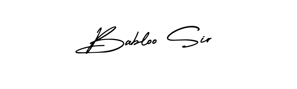 You should practise on your own different ways (AmerikaSignatureDemo-Regular) to write your name (Babloo Sir) in signature. don't let someone else do it for you. Babloo Sir signature style 3 images and pictures png