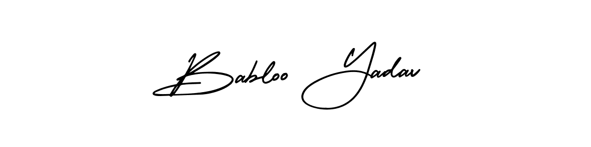 How to Draw Babloo Yadav signature style? AmerikaSignatureDemo-Regular is a latest design signature styles for name Babloo Yadav. Babloo Yadav signature style 3 images and pictures png