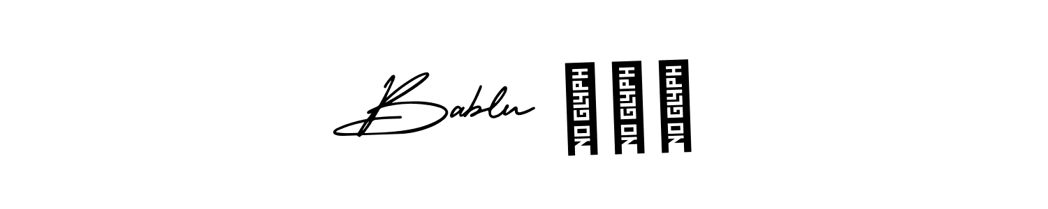 Use a signature maker to create a handwritten signature online. With this signature software, you can design (AmerikaSignatureDemo-Regular) your own signature for name Bablu चहल. Bablu चहल signature style 3 images and pictures png