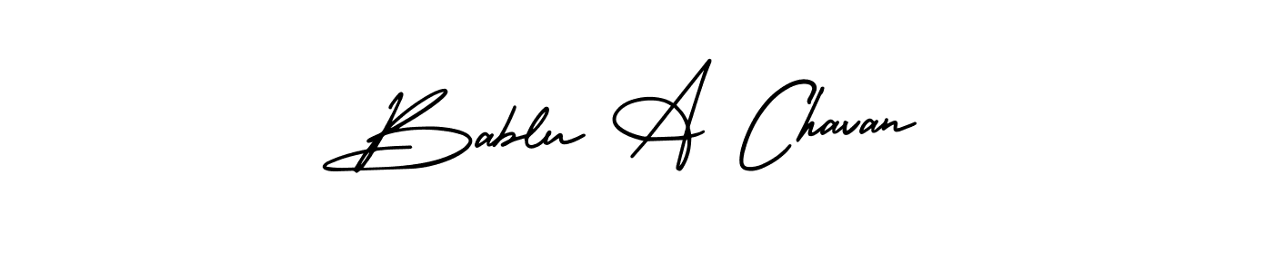 How to make Bablu A Chavan name signature. Use AmerikaSignatureDemo-Regular style for creating short signs online. This is the latest handwritten sign. Bablu A Chavan signature style 3 images and pictures png