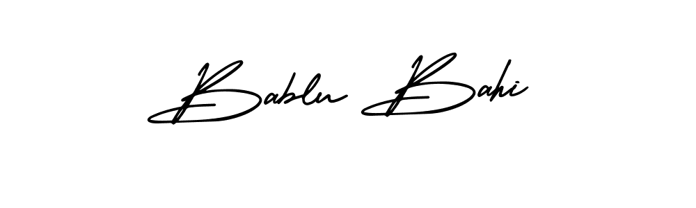 Design your own signature with our free online signature maker. With this signature software, you can create a handwritten (AmerikaSignatureDemo-Regular) signature for name Bablu Bahi. Bablu Bahi signature style 3 images and pictures png