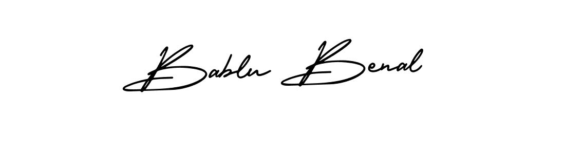 How to make Bablu Benal name signature. Use AmerikaSignatureDemo-Regular style for creating short signs online. This is the latest handwritten sign. Bablu Benal signature style 3 images and pictures png