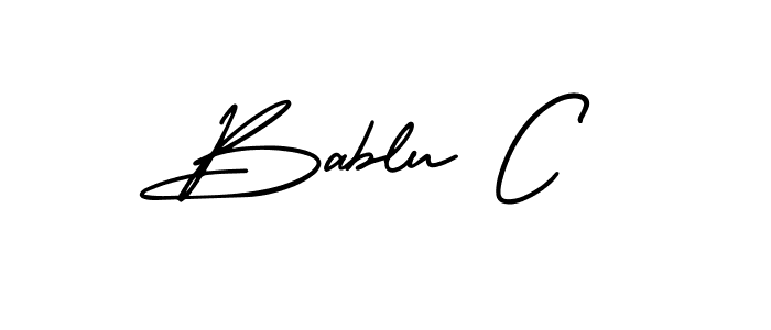 Create a beautiful signature design for name Bablu C. With this signature (AmerikaSignatureDemo-Regular) fonts, you can make a handwritten signature for free. Bablu C signature style 3 images and pictures png