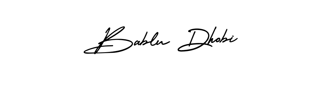 Bablu Dhobi stylish signature style. Best Handwritten Sign (AmerikaSignatureDemo-Regular) for my name. Handwritten Signature Collection Ideas for my name Bablu Dhobi. Bablu Dhobi signature style 3 images and pictures png