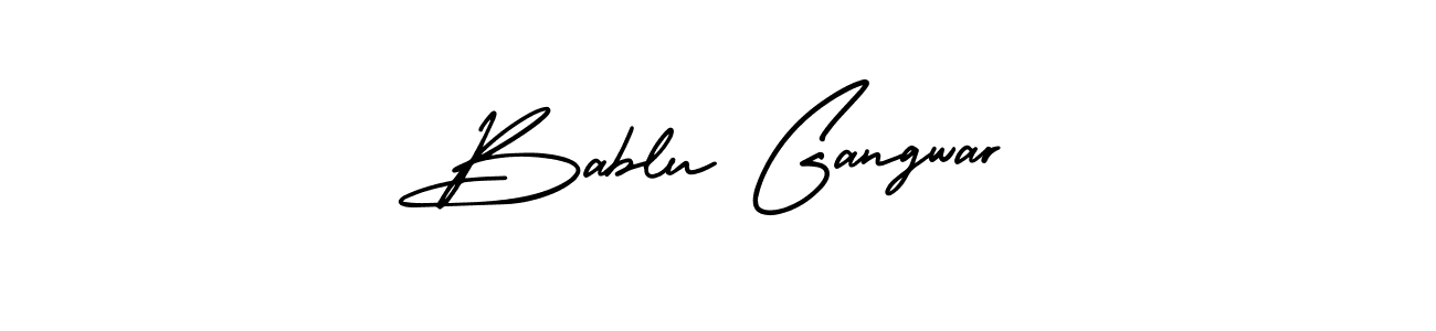 Make a beautiful signature design for name Bablu Gangwar. With this signature (AmerikaSignatureDemo-Regular) style, you can create a handwritten signature for free. Bablu Gangwar signature style 3 images and pictures png
