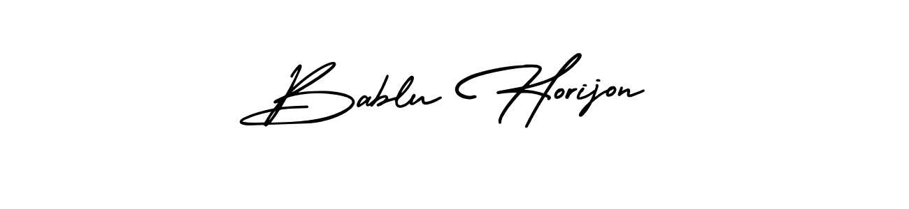 It looks lik you need a new signature style for name Bablu Horijon. Design unique handwritten (AmerikaSignatureDemo-Regular) signature with our free signature maker in just a few clicks. Bablu Horijon signature style 3 images and pictures png