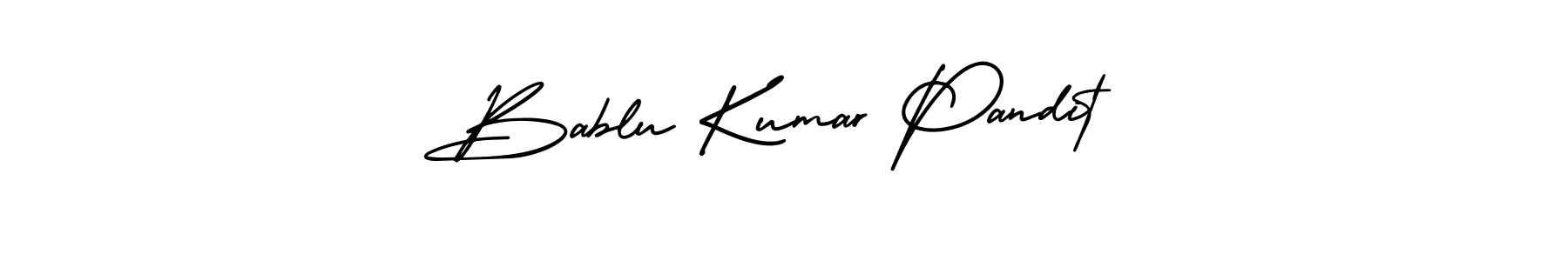 Design your own signature with our free online signature maker. With this signature software, you can create a handwritten (AmerikaSignatureDemo-Regular) signature for name Bablu Kumar Pandit. Bablu Kumar Pandit signature style 3 images and pictures png