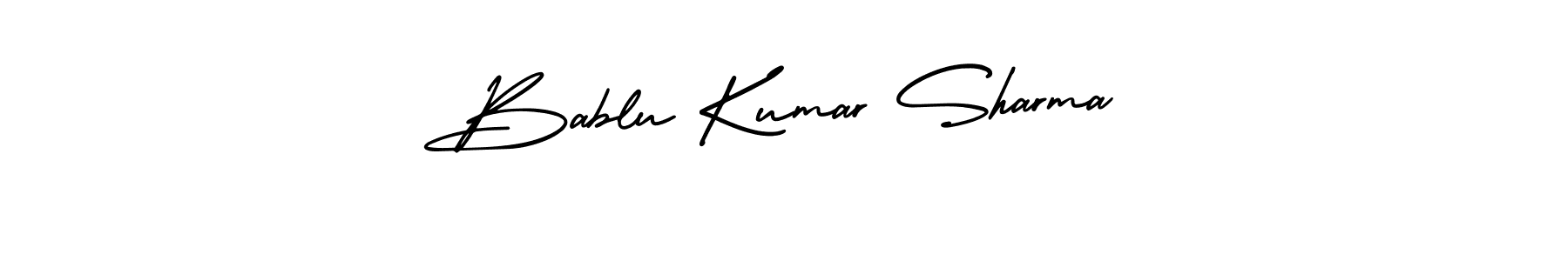 You should practise on your own different ways (AmerikaSignatureDemo-Regular) to write your name (Bablu Kumar Sharma) in signature. don't let someone else do it for you. Bablu Kumar Sharma signature style 3 images and pictures png