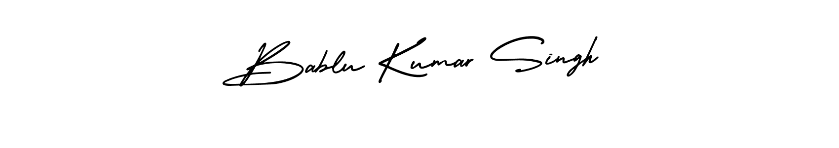 The best way (AmerikaSignatureDemo-Regular) to make a short signature is to pick only two or three words in your name. The name Bablu Kumar Singh include a total of six letters. For converting this name. Bablu Kumar Singh signature style 3 images and pictures png