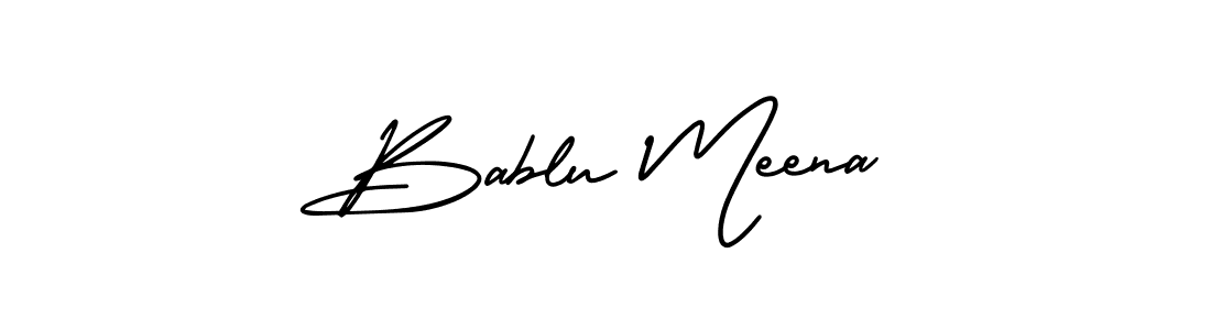 Design your own signature with our free online signature maker. With this signature software, you can create a handwritten (AmerikaSignatureDemo-Regular) signature for name Bablu Meena. Bablu Meena signature style 3 images and pictures png