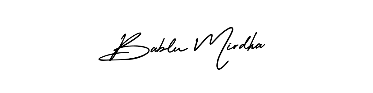 How to make Bablu Mirdha signature? AmerikaSignatureDemo-Regular is a professional autograph style. Create handwritten signature for Bablu Mirdha name. Bablu Mirdha signature style 3 images and pictures png