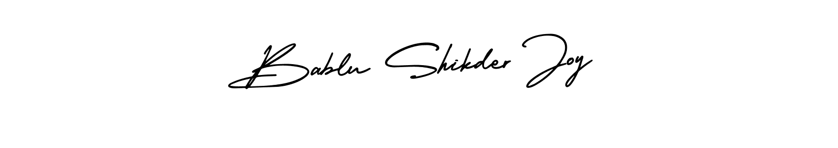 Use a signature maker to create a handwritten signature online. With this signature software, you can design (AmerikaSignatureDemo-Regular) your own signature for name Bablu Shikder Joy. Bablu Shikder Joy signature style 3 images and pictures png