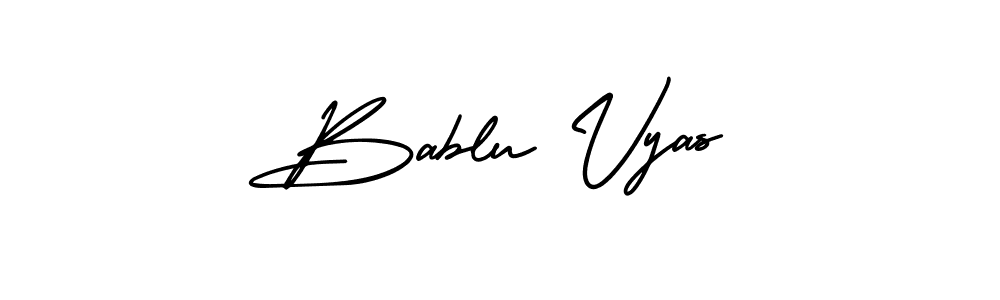 Use a signature maker to create a handwritten signature online. With this signature software, you can design (AmerikaSignatureDemo-Regular) your own signature for name Bablu Vyas. Bablu Vyas signature style 3 images and pictures png