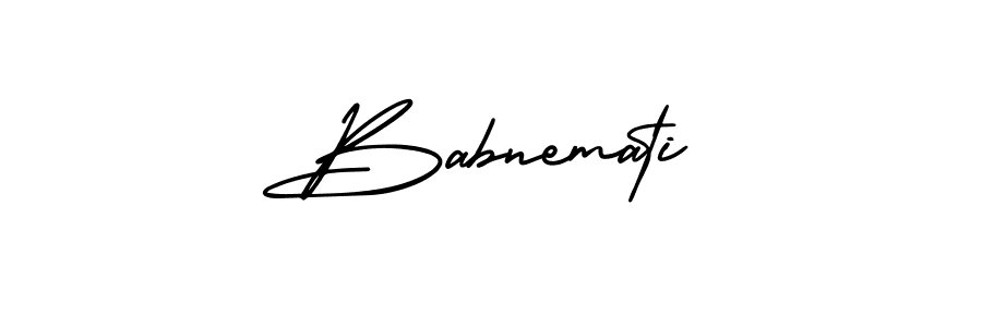 Create a beautiful signature design for name Babnemati. With this signature (AmerikaSignatureDemo-Regular) fonts, you can make a handwritten signature for free. Babnemati signature style 3 images and pictures png