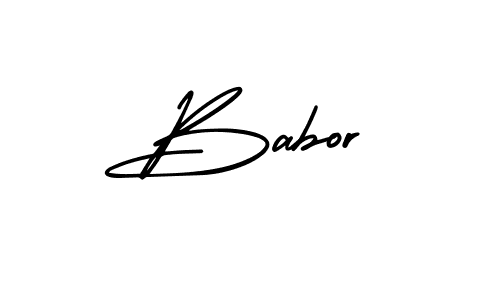 How to make Babor name signature. Use AmerikaSignatureDemo-Regular style for creating short signs online. This is the latest handwritten sign. Babor signature style 3 images and pictures png