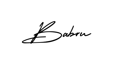 The best way (AmerikaSignatureDemo-Regular) to make a short signature is to pick only two or three words in your name. The name Babru include a total of six letters. For converting this name. Babru signature style 3 images and pictures png