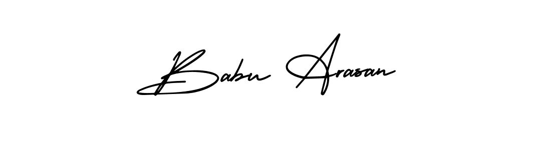 Design your own signature with our free online signature maker. With this signature software, you can create a handwritten (AmerikaSignatureDemo-Regular) signature for name Babu Arasan. Babu Arasan signature style 3 images and pictures png