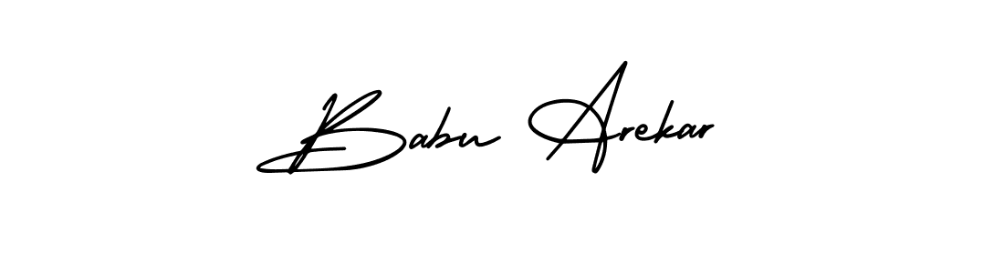 How to Draw Babu Arekar signature style? AmerikaSignatureDemo-Regular is a latest design signature styles for name Babu Arekar. Babu Arekar signature style 3 images and pictures png